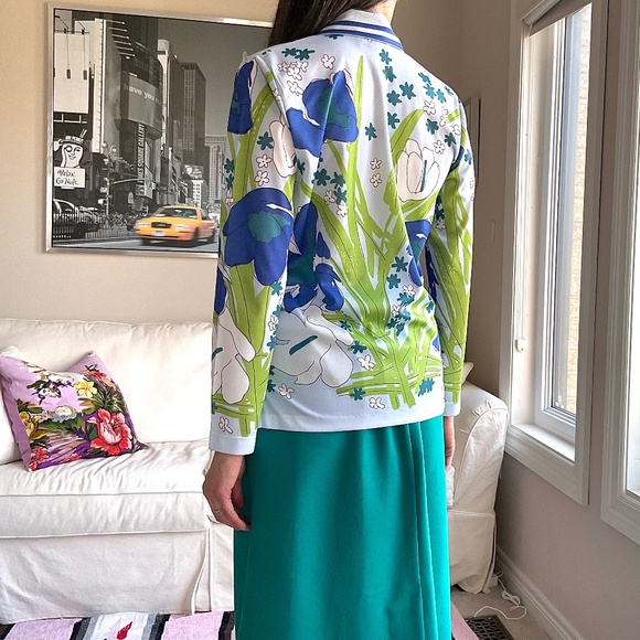 Vintage floral dagger collar shirt - Picture 6 of 15